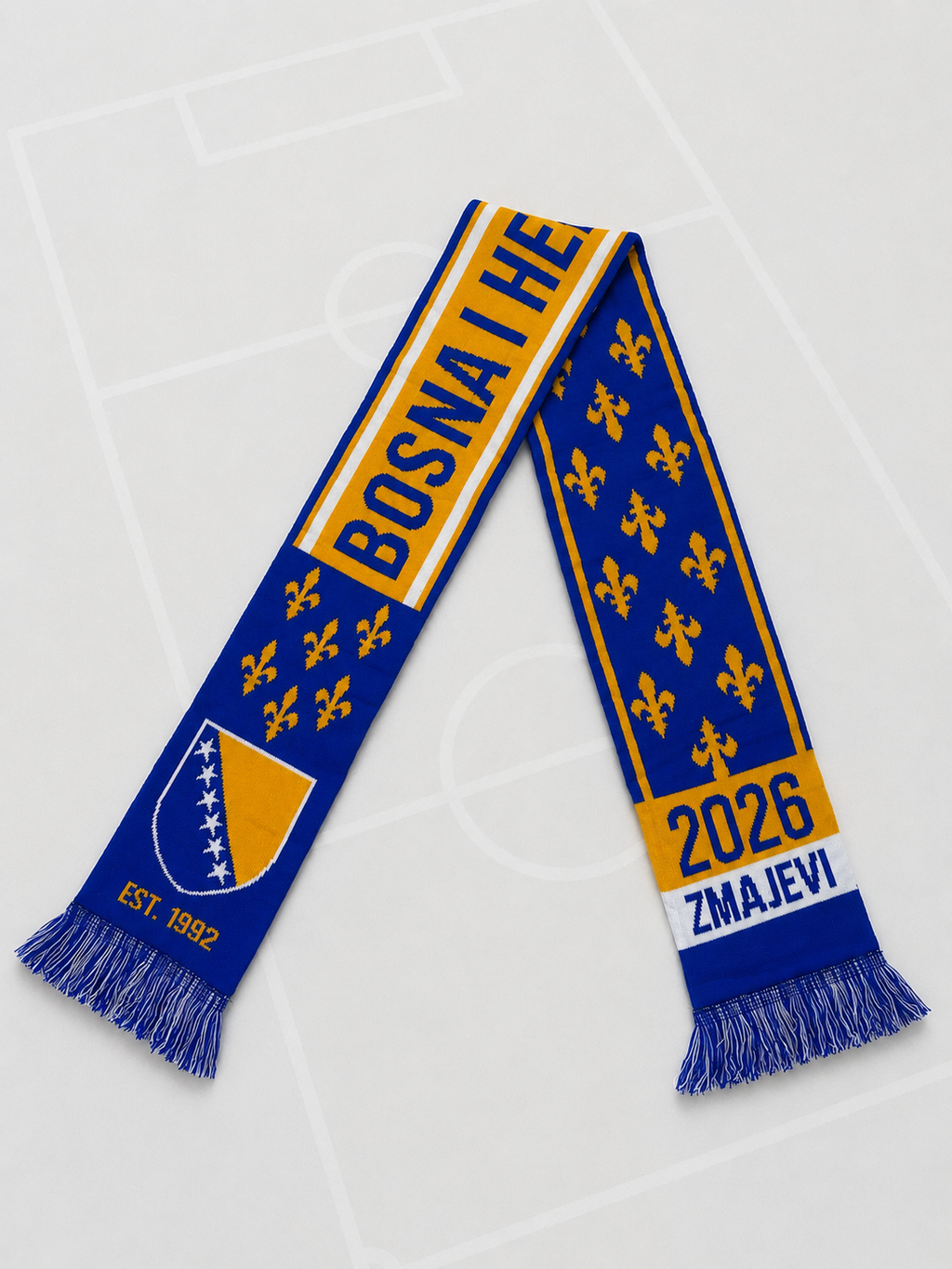 Bosnia Soccer Scarf | FREE SHIPPING | World Cup Bosnia